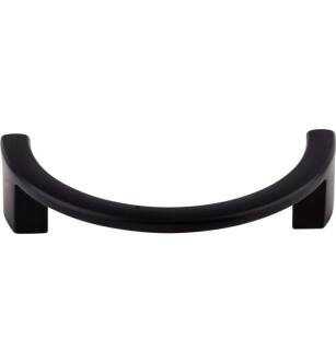 Top Knobs TK53BLK Sanctuary 3 1/2" Center to Center Zinc Alloy Half Circle Open Pull in Flat Black