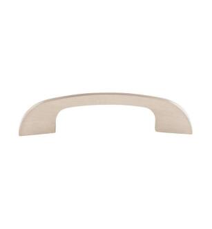Top Knobs TK41BSN Sanctuary 4" Center to Center Zinc Alloy Curved Tidal Pull in Brushed Satin Nickel