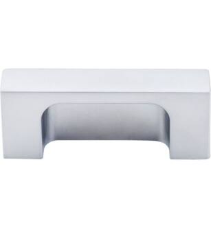 Top Knobs TK275ALU Sanctuary II 2" Center to Center Zinc Alloy Modern Metro Tab Cabinet Pull in Aluminum