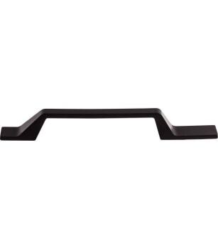 Top Knobs TK271BLK Sanctuary II 5" Center to Center Zinc Alloy Modern Metro Asymmetrical Cabinet Pull in Flat Black