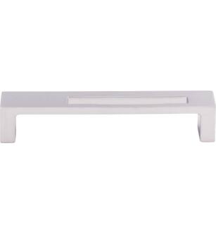 Top Knobs TK266ALU Sanctuary II 5" Center to Center Zinc Alloy Modern Metro Slot Cabinet Pull in Aluminum