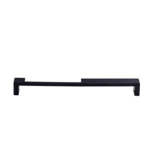 Top Knobs TK261BLK Sanctuary II 9" Center to Center Zinc Alloy Modern Metro Notch Cabinet Pull in Flat Black