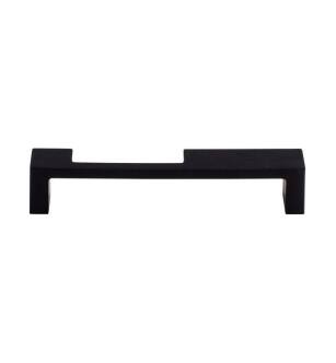 Top Knobs TK259BLK Sanctuary II 5" Center to Center Zinc Alloy Modern Metro Notch Cabinet Pull in Flat Black