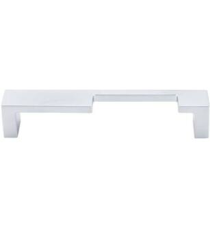 Top Knobs TK259ALU Sanctuary II 5" Center to Center Zinc Alloy Modern Metro Notch Cabinet Pull in Aluminum