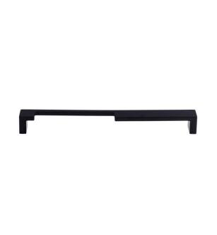 Top Knobs TK258BLK Sanctuary II 9" Center to Center Zinc Alloy Modern Metro Notch Cabinet Pull in Flat Black