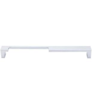 Top Knobs TK258ALU Sanctuary II 9" Center to Center Zinc Alloy Modern Metro Notch Cabinet Pull in Aluminum