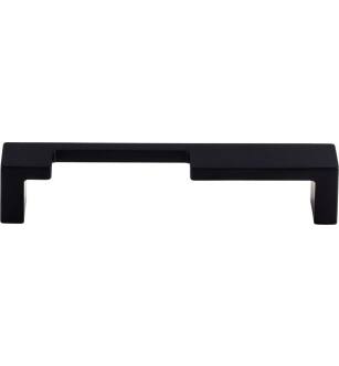 Top Knobs TK256BLK Sanctuary II 5" Center to Center Zinc Alloy Modern Metro Notch Cabinet Pull in Flat Black