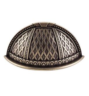 Top Knobs TK172GBZ Trevi 2 1/2" Center to Center Zinc Alloy Trevi Cup Pull in German Bronze