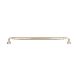 Top Knobs TK1056BSN Grace 12" Center to Center Zinc Alloy Barrow Cabinet Pull in Brushed Satin Nickel