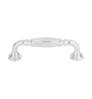 Top Knobs TK1051PC Grace 3 3/4" Center to Center Zinc Alloy Barrow Cabinet Pull in Polished Chrome
