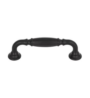 Top Knobs TK1051BLK Grace 3 3/4" Center to Center Zinc Alloy Barrow Cabinet Pull in Flat Black