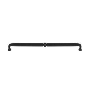 Top Knobs TK1026BLK Grace 12" Center to Center Zinc Alloy Henderson Cabinet Pull in Flat Black
