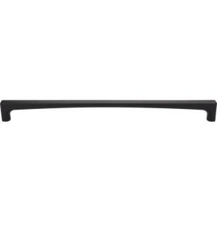 Top Knobs TK1019BLK Grace 18" Center to Center Zinc Alloy Riverside Appliance Cabinet Pull in Flat Black
