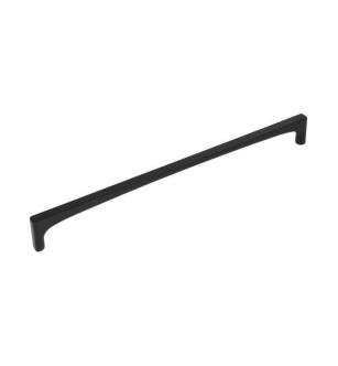 Top Knobs TK1017BLK Grace 12" Center to Center Zinc Alloy Riverside Cabinet Pull in Flat Black