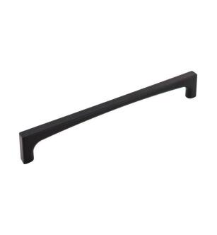 Top Knobs TK1018BLK Grace 12" Center to Center Zinc Alloy Riverside Appliance Cabinet Pull in Flat Black