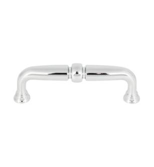Top Knobs TK1021PC Grace 3 3/4" Center to Center Zinc Alloy Henderson Cabinet Pull in Polished Chrome
