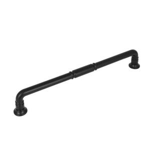 Top Knobs TK1008BLK Grace 12" Center to Center Zinc Alloy Kent Appliance Cabinet Pull in Flat Black