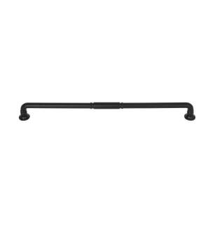 Top Knobs TK1007BLK Grace 12" Center to Center Zinc Alloy Kent Cabinet Pull in Flat Black