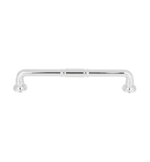 Top Knobs TK1004PN Grace 6 3/8" Center to Center Zinc Alloy Kent Cabinet Pull in Polished Chrome
