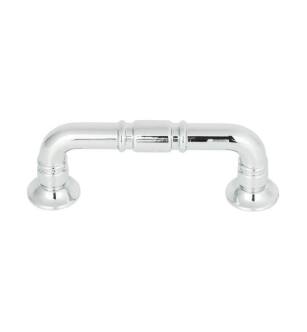 Top Knobs TK1001PC Grace 3" Center to Center Zinc Alloy Kent Cabinet Pull in Polished Chrome