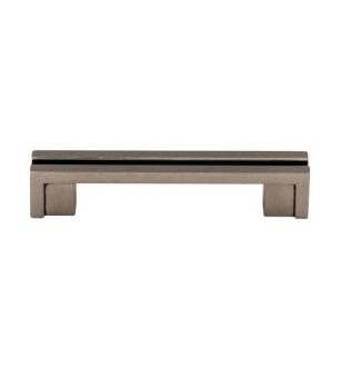 Top Knobs TK55PTA Sanctuary 3 1/2" Center to Center Zinc Alloy Flat Rail Pull in Pewter Antique