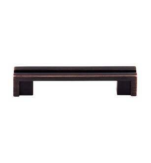 Top Knobs TK55TB Sanctuary 3 1/2" Center to Center Zinc Alloy Flat Rail Pull in Tuscan Bronze