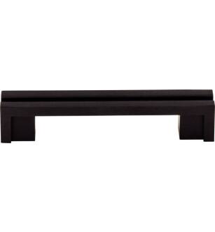 Top Knobs TK55BLK Sanctuary 3 1/2" Center to Center Zinc Alloy Flat Rail Pull in Flat Black