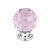 Top Knobs TK118PC Crystal 1 3/8" Brass Round Shaped Pink Crystal Cabinet Knob in Polished Chrome Base