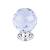 Top Knobs TK114PC Crystal 1 3/8" Brass Round Shaped Light Blue Crystal Cabinet Knob in Polished Chrome Base