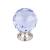 Top Knobs TK114BSN Crystal 1 3/8" Brass Round Shaped Light Blue Crystal Cabinet Knob in Brushed Satin Nickel Base