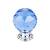 Top Knobs TK124PC Crystal 1 3/8" Brass Round Shaped Blue Crystal Cabinet Knob in Polished Chrome