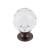 Top Knobs TK126ORB Crystal 1 3/8" Brass Round Shaped Clear Crystal Cabinet Knob in Oil Rubbed Bronze Base