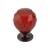 Top Knobs TK122ORB Crystal 1 3/8" Brass Round Shaped Wine Crystal Cabinet Knob in Oil Rubbed Bronze Base