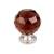 Top Knobs TK122BSN Crystal 1 3/8" Brass Round Shaped Wine Crystal Cabinet Knob in Brushed Satin Nickel Base