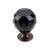 Top Knobs TK116ORB Crystal 1 3/8" Brass Round Shaped Black Crystal Cabinet Knob in Oil Rubbed Bronze Base