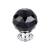 Top Knobs TK116PC Crystal 1 3/8" Brass Round Shaped Black Crystal Cabinet Knob in Polished Chrome Base