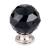 Top Knobs TK116BSN Crystal 1 3/8" Brass Round Shaped Black Crystal Cabinet Knob in Brushed Satin Nickel Base