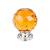 Top Knobs TK112PC Crystal 1 3/8" Brass Round Shaped Amber Crystal Cabinet Knob in Polished Chrome Base