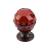 Top Knobs TK121ORB Crystal 1 1/8" Brass Round Shaped Wine Crystal Cabinet Knob in Oil Rubbed Bronze Base