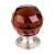 Top Knobs TK121BSN Crystal 1 1/8" Brass Round Shaped Wine Crystal Cabinet Knob in Brushed Satin Nickel Base