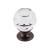 Top Knobs TK125ORB Crystal 1 1/8" Brass Round Shaped Clear Crystal Cabinet Knob in Oil Rubbed Bronze Base