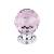 Top Knobs TK117PC Crystal 1 3/8" Brass Round Shaped Pink Crystal Cabinet Knob in Polished Chrome Base