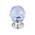 Top Knobs TK113PC Crystal 1 1/8" Brass Round Shaped Light Blue Crystal Cabinet Knob in Polished Chrome Base