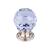 Top Knobs TK113BSN Crystal 1 1/8" Brass Round Shaped Light Blue Crystal Cabinet Knob in Brushed Satin Nickel Base