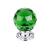 Top Knobs TK119PC Crystal 1 1/8" Brass Round Shaped Green Crystal Cabinet Knob in Polished Chrome Base