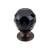 Top Knobs TK115ORB Crystal 1 1/8" Brass Round Shaped Black Crystal Cabinet Knob in Oil Rubbed Bronze Base