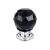 Top Knobs TK115PC Crystal 1 1/8" Brass Round Shaped Black Crystal Cabinet Knob in Polished Chrome Base