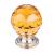 Top Knobs TK111BSN Crystal 1 1/8" Brass Round Shaped Amber Crystal Cabinet Knob in Brushed Satin Nickel Base