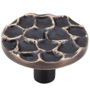 Top Knobs TK297BA Cobblestone 2" Brass Round Shaped Cabinet Knob in Brass Antique