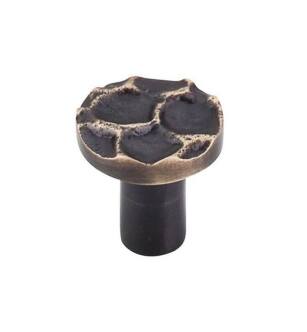 Top Knobs TK295BA Cobblestone 1 1/8" Brass Round Shaped Cabinet Knob in Brass Antique
